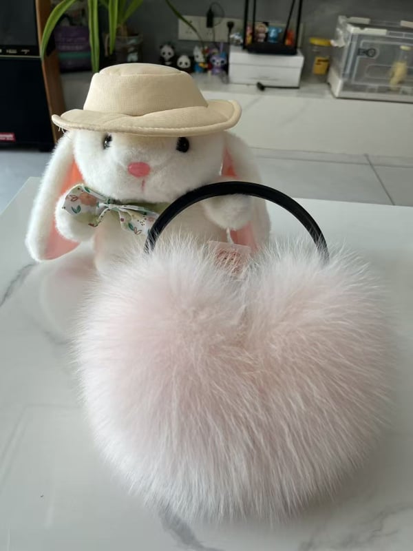 Ακουστικά αυτιών με γούνα αλεπούς, αναδιπλούμενοι θερμαντήρες αυτιών, για γυναίκες, χειμώνας-άνοιξη-φθινόπωρο