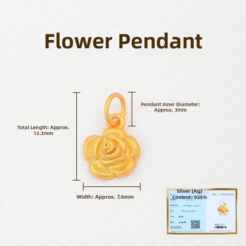 925 sidabro pakabukas, elektroplatintas, nestandartinės formos, grynumas 925