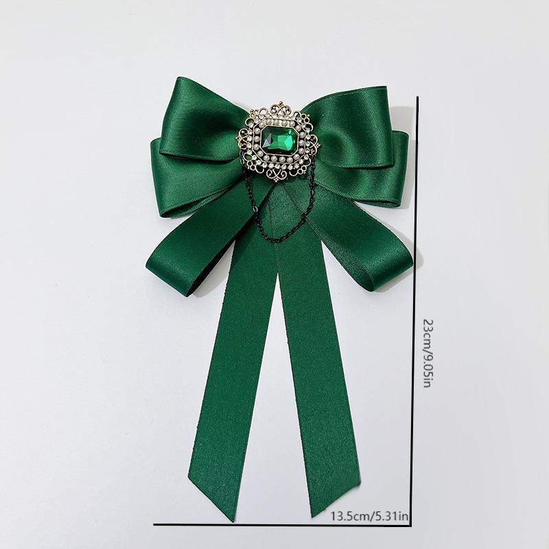 Floare pentru guler cu funda – handmade, material textil, model monocrom, lățime standard, unisex