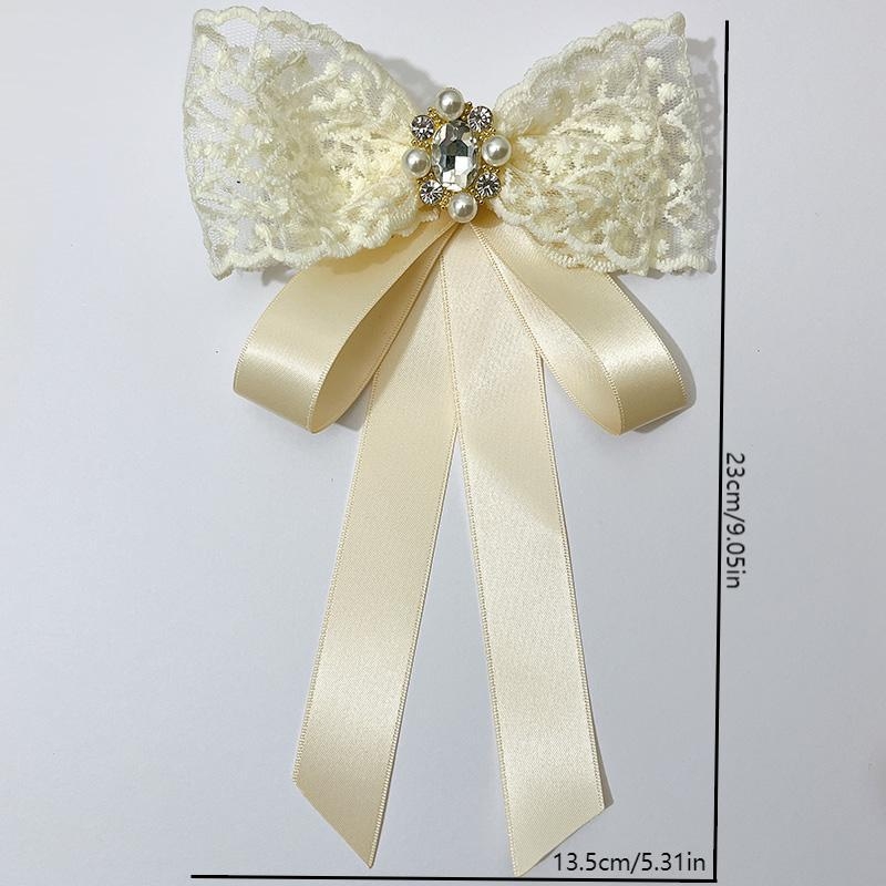 Floare pentru guler cu funda – handmade, material textil, model monocrom, lățime standard, unisex