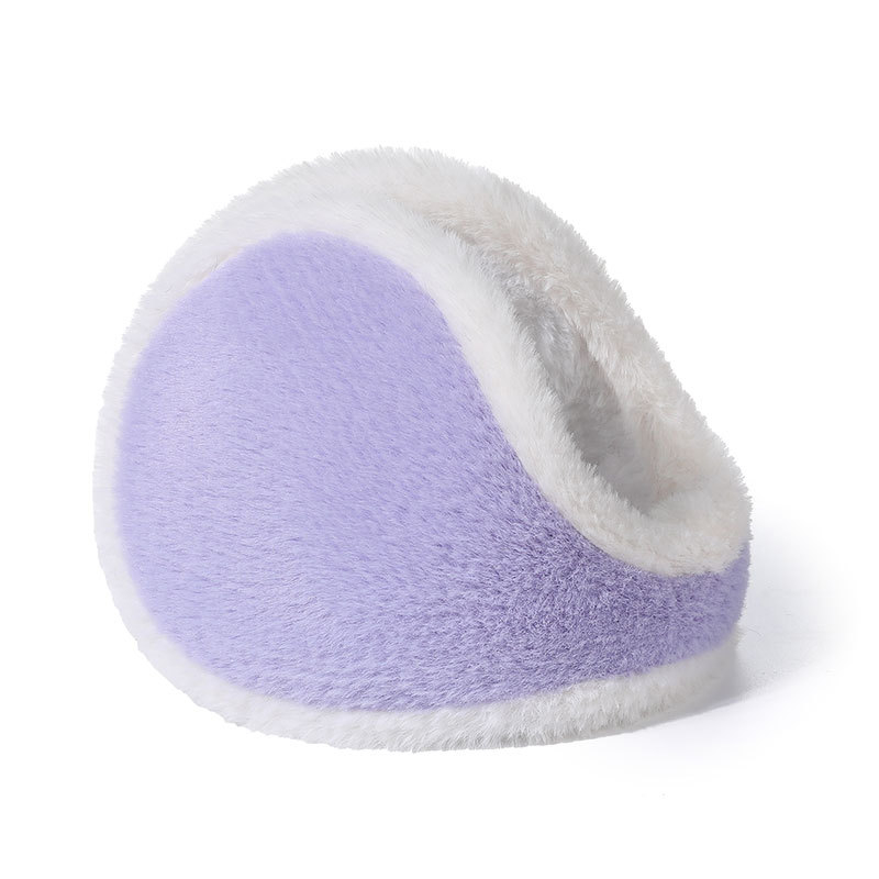 Talve earmuffid plüüsmaterjalist; veluurvooder; paksendatud disain; ruuduline muster; tagumine paigaldus (Materjal: plüüs; Vooder: veluur; Paksus: paksendatud; Muster: ruuduline; Paigaldus: tagumine)