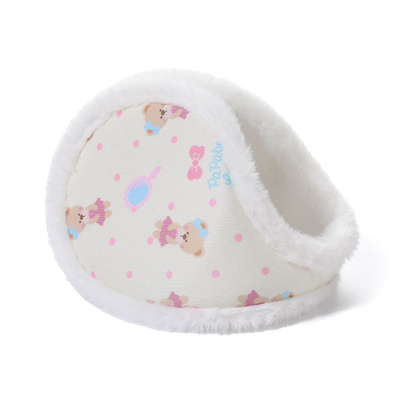 Talve earmuffid plüüsmaterjalist; veluurvooder; paksendatud disain; ruuduline muster; tagumine paigaldus (Materjal: plüüs; Vooder: veluur; Paksus: paksendatud; Muster: ruuduline; Paigaldus: tagumine)