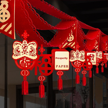 Флаг-подвеска за Нова година: Годината на коня – интериорна декорация, нетъкан плат, произход Хебей, издание пролет 2025