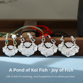 XI MAN sidabrinis pakabukas, geometrinis dizainas, 99% grynas sidabras