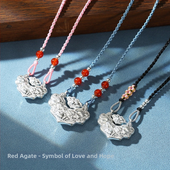 XI MAN sidabrinis pakabukas, geometrinis dizainas, 99% grynas sidabras