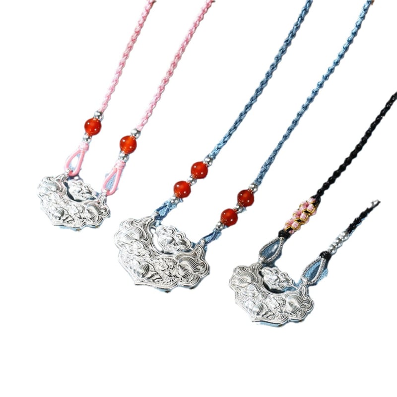 XI MAN sidabrinis pakabukas, geometrinis dizainas, 99% grynas sidabras