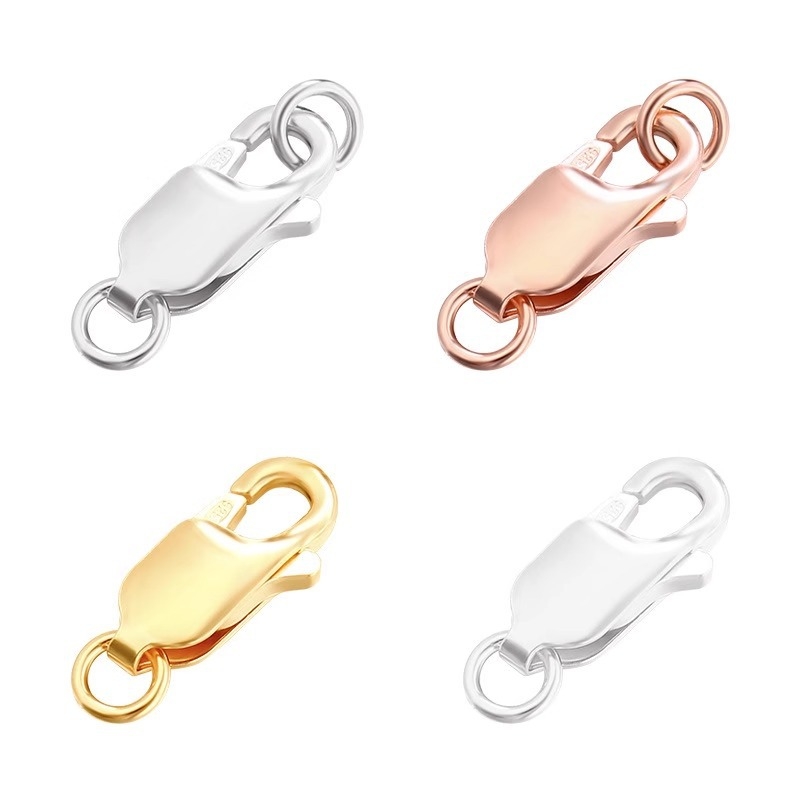 DIY nakit kopča set – S925 srebro, elektroplatiranje, uzorak Paper Clip; kopče u obliku ribljeg repa, škampovog repa i jastog repa