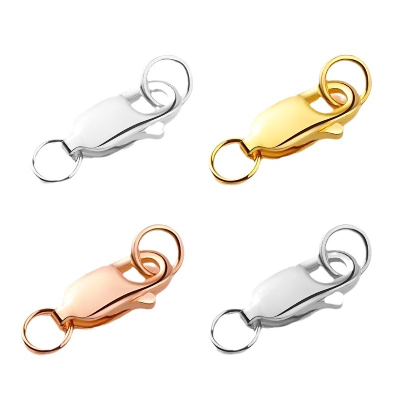 DIY nakit kopča set – S925 srebro, elektroplatiranje, uzorak Paper Clip; kopče u obliku ribljeg repa, škampovog repa i jastog repa