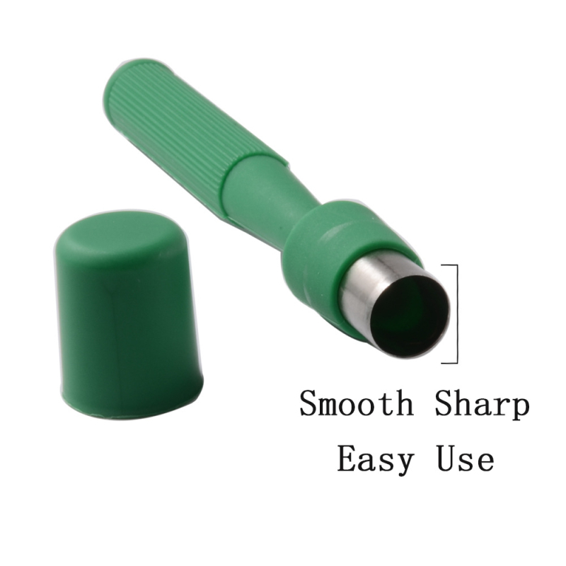 Vienreizējās lietošanas ādas punkcijas iekārta piercingam, akrila korpuss, nerūsējošā tērauda apstrāde, garš ovāls siluets, Dreamlee zīmols