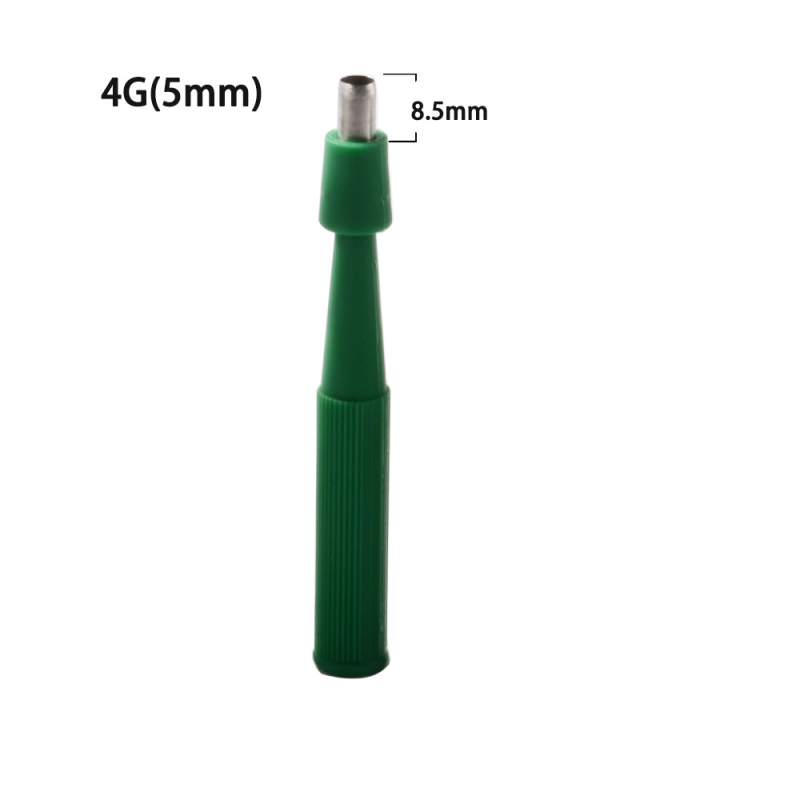 Vienreizējās lietošanas ādas punkcijas iekārta piercingam, akrila korpuss, nerūsējošā tērauda apstrāde, garš ovāls siluets, Dreamlee zīmols