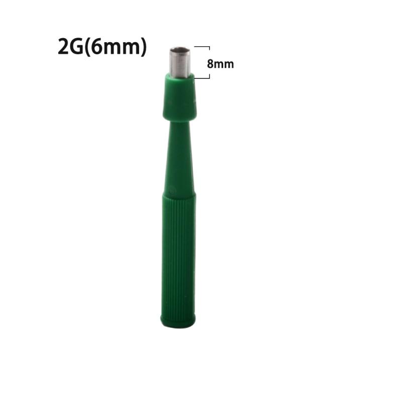 Vienreizējās lietošanas ādas punkcijas iekārta piercingam, akrila korpuss, nerūsējošā tērauda apstrāde, garš ovāls siluets, Dreamlee zīmols