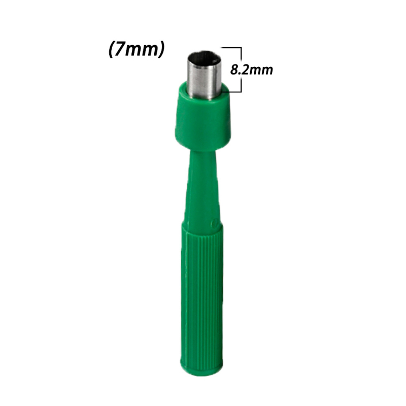 Vienreizējās lietošanas ādas punkcijas iekārta piercingam, akrila korpuss, nerūsējošā tērauda apstrāde, garš ovāls siluets, Dreamlee zīmols