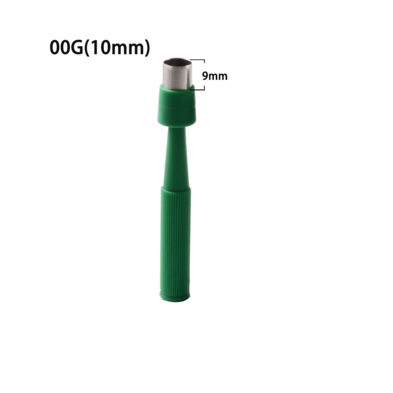 Vienreizējās lietošanas ādas punkcijas iekārta piercingam, akrila korpuss, nerūsējošā tērauda apstrāde, garš ovāls siluets, Dreamlee zīmols