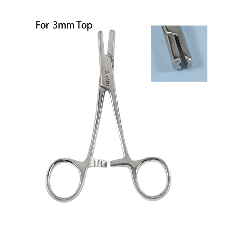 Vienreizējās lietošanas ādas punkcijas iekārta piercingam, akrila korpuss, nerūsējošā tērauda apstrāde, garš ovāls siluets, Dreamlee zīmols