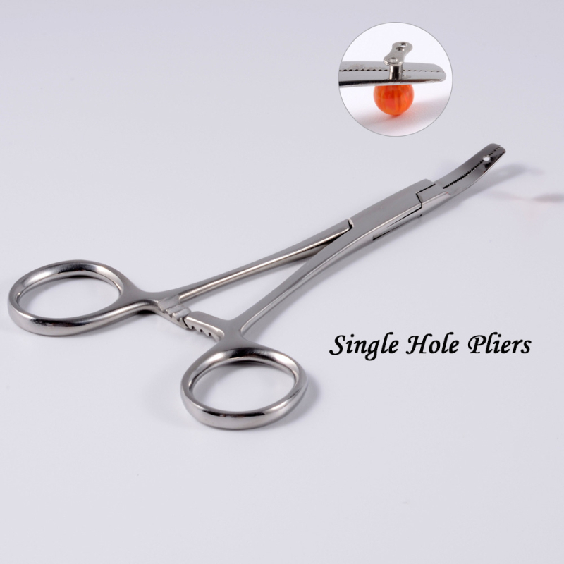 Vienreizējās lietošanas ādas punkcijas iekārta piercingam, akrila korpuss, nerūsējošā tērauda apstrāde, garš ovāls siluets, Dreamlee zīmols