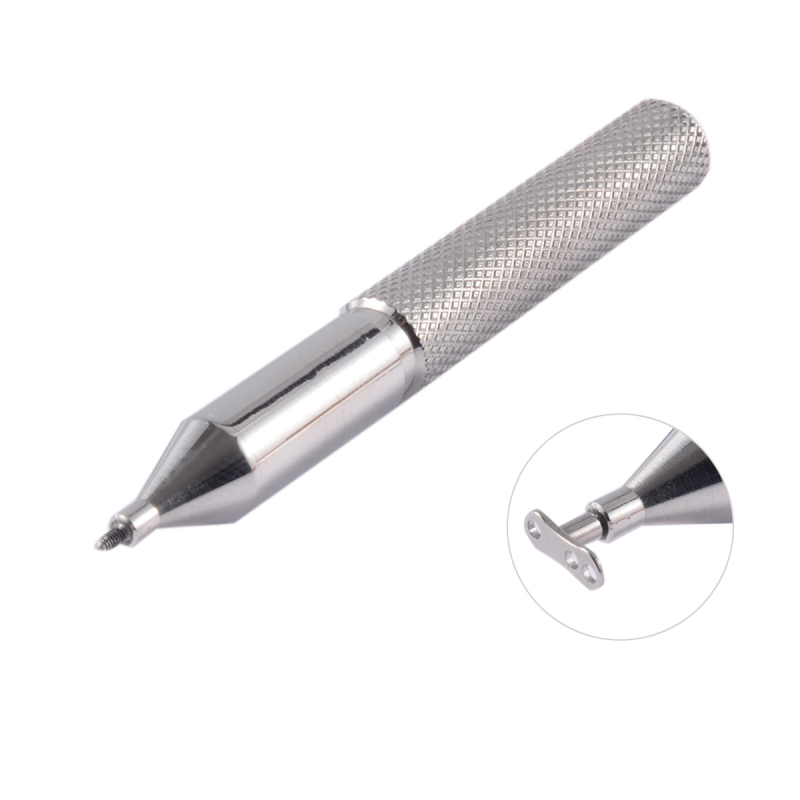 Vienreizējās lietošanas ādas punkcijas iekārta piercingam, akrila korpuss, nerūsējošā tērauda apstrāde, garš ovāls siluets, Dreamlee zīmols