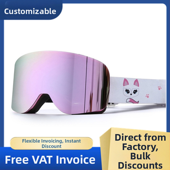 REVO cilindriskās pilnās aizsardzības slēpošanas briļes, dubultslāņu pret migšanu, TPU rāmis, klips myopijai, pieaugušajiem