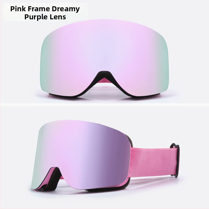 REVO cilindriskās pilnās aizsardzības slēpošanas briļes, dubultslāņu pret migšanu, TPU rāmis, klips myopijai, pieaugušajiem