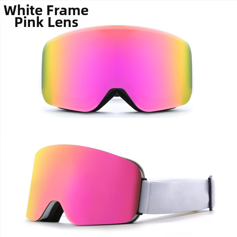 REVO cilindriskās pilnās aizsardzības slēpošanas briļes, dubultslāņu pret migšanu, TPU rāmis, klips myopijai, pieaugušajiem