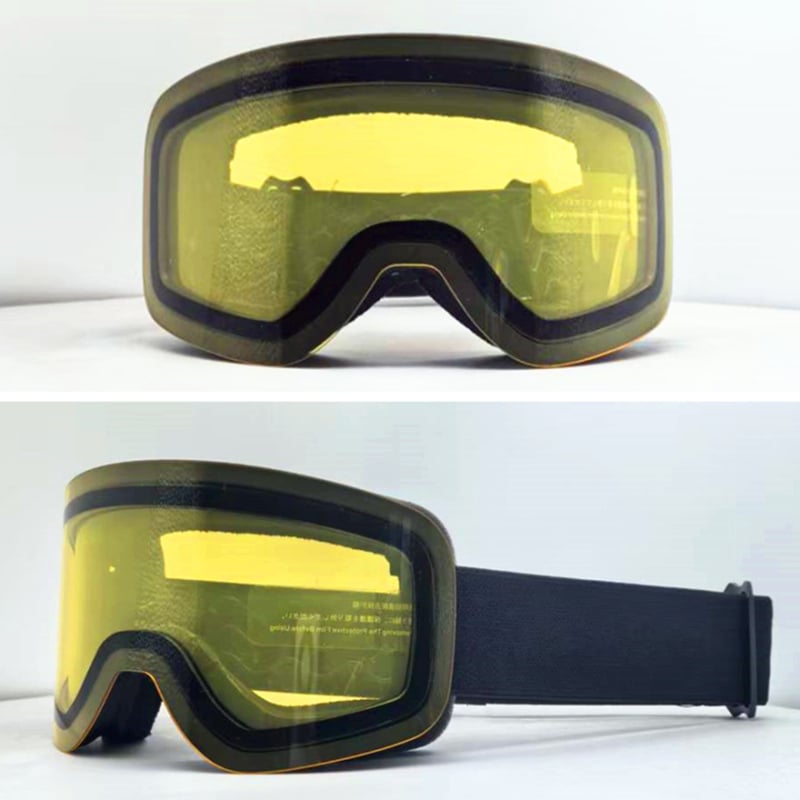 REVO cilindriskās pilnās aizsardzības slēpošanas briļes, dubultslāņu pret migšanu, TPU rāmis, klips myopijai, pieaugušajiem