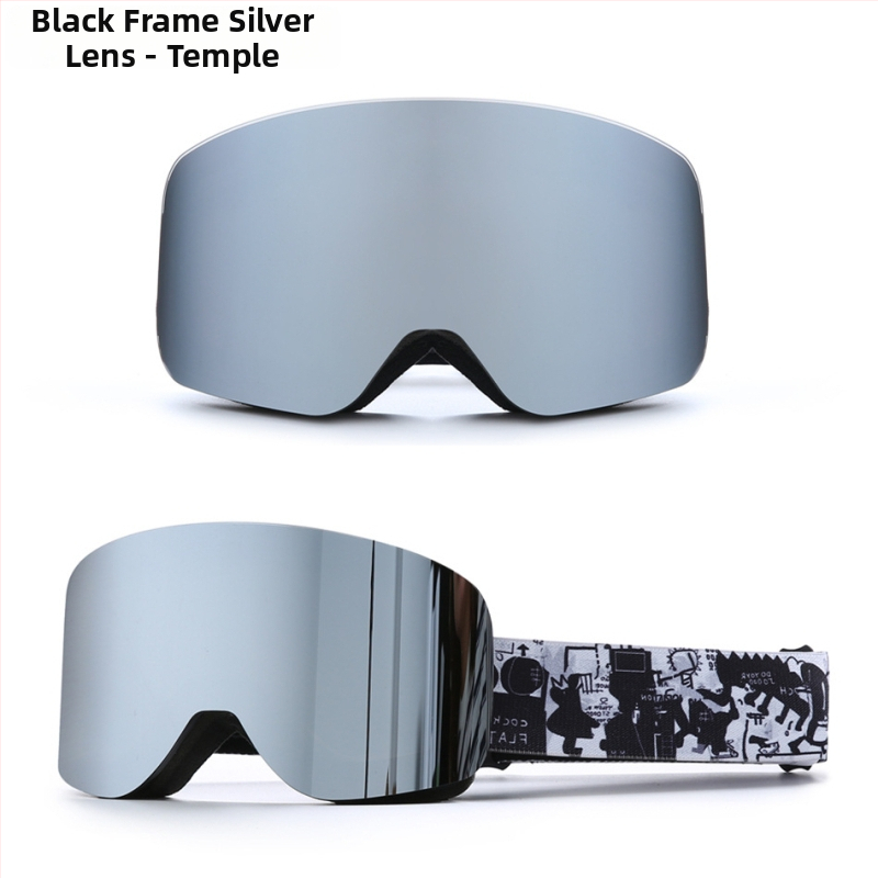 REVO cilindriskās pilnās aizsardzības slēpošanas briļes, dubultslāņu pret migšanu, TPU rāmis, klips myopijai, pieaugušajiem