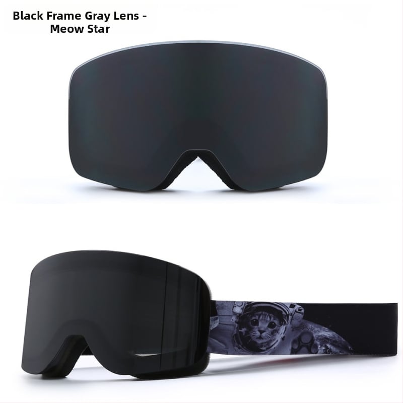 REVO cilindriskās pilnās aizsardzības slēpošanas briļes, dubultslāņu pret migšanu, TPU rāmis, klips myopijai, pieaugušajiem