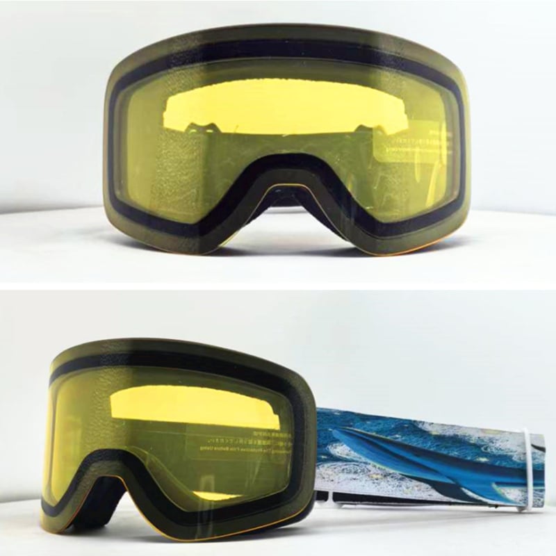 REVO cilindriskās pilnās aizsardzības slēpošanas briļes, dubultslāņu pret migšanu, TPU rāmis, klips myopijai, pieaugušajiem