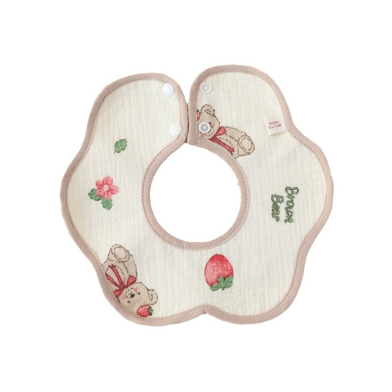 Delicate pamučni vodootporni bebin bib, unisex, uzorak životinja/crtani film, 0–1 godina, sigurnosna razina A