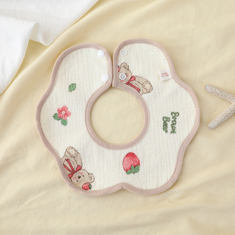 Delicate pamučni vodootporni bebin bib, unisex, uzorak životinja/crtani film, 0–1 godina, sigurnosna razina A