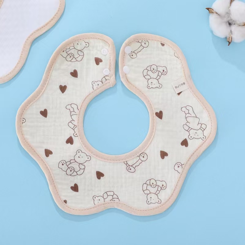 Delicate pamučni vodootporni bebin bib, unisex, uzorak životinja/crtani film, 0–1 godina, sigurnosna razina A