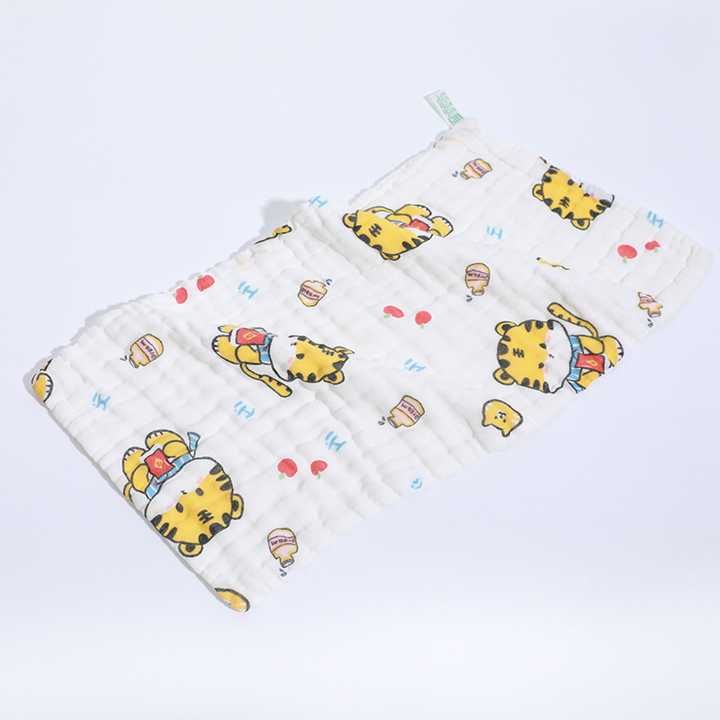 Hat réteg pamut géz nyálkendő babáknak és gyerekeknek – nagy sűrűség, nedvszívó, mintás rajzfilmmel