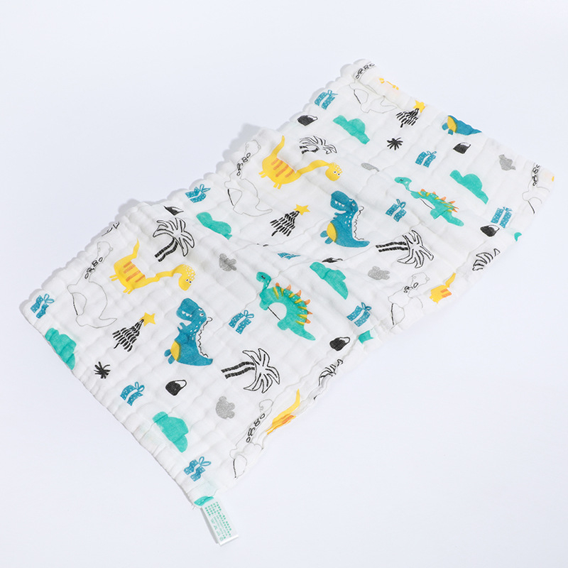 Hat réteg pamut géz nyálkendő babáknak és gyerekeknek – nagy sűrűség, nedvszívó, mintás rajzfilmmel