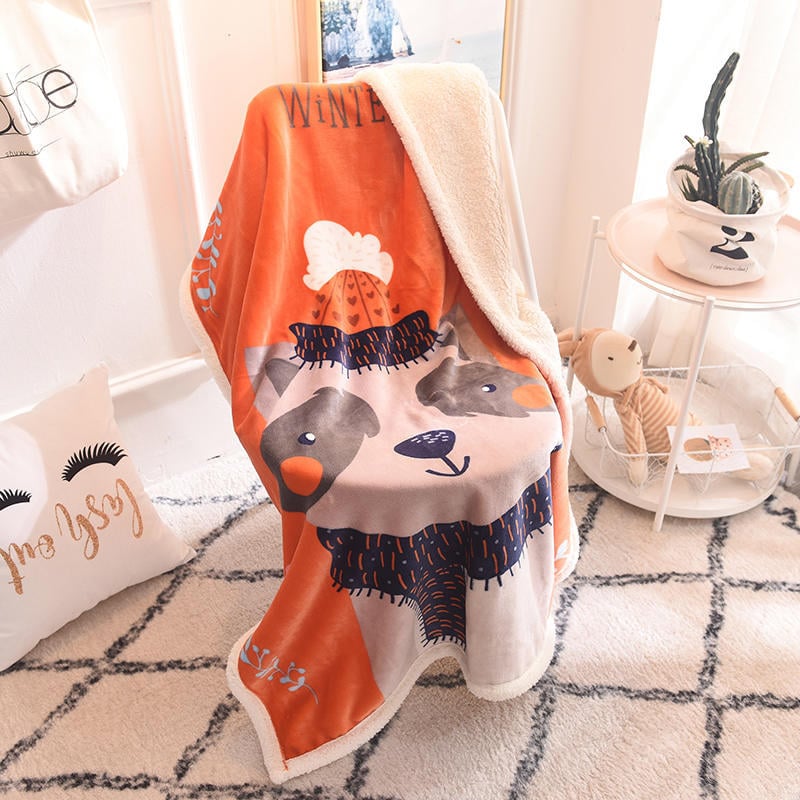 Laste flaneli tekk multika kujundusega, kaal 500–799 g, vanusegrupp 3–6 aastat, nelja aastaaja kasutamiseks