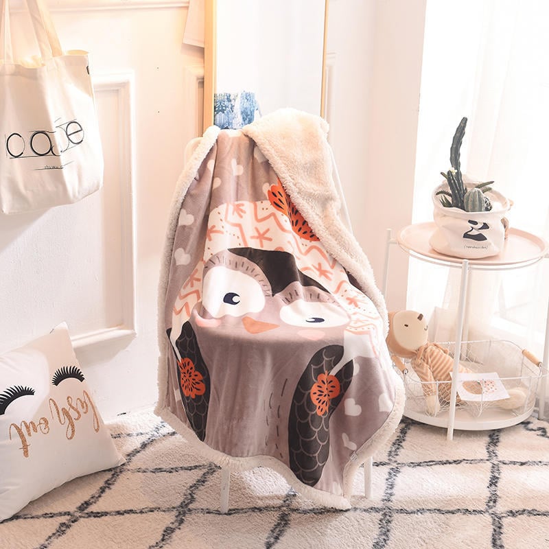 Laste flaneli tekk multika kujundusega, kaal 500–799 g, vanusegrupp 3–6 aastat, nelja aastaaja kasutamiseks