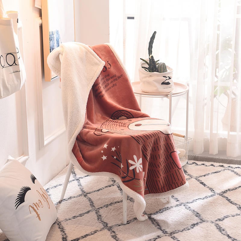 Laste flaneli tekk multika kujundusega, kaal 500–799 g, vanusegrupp 3–6 aastat, nelja aastaaja kasutamiseks