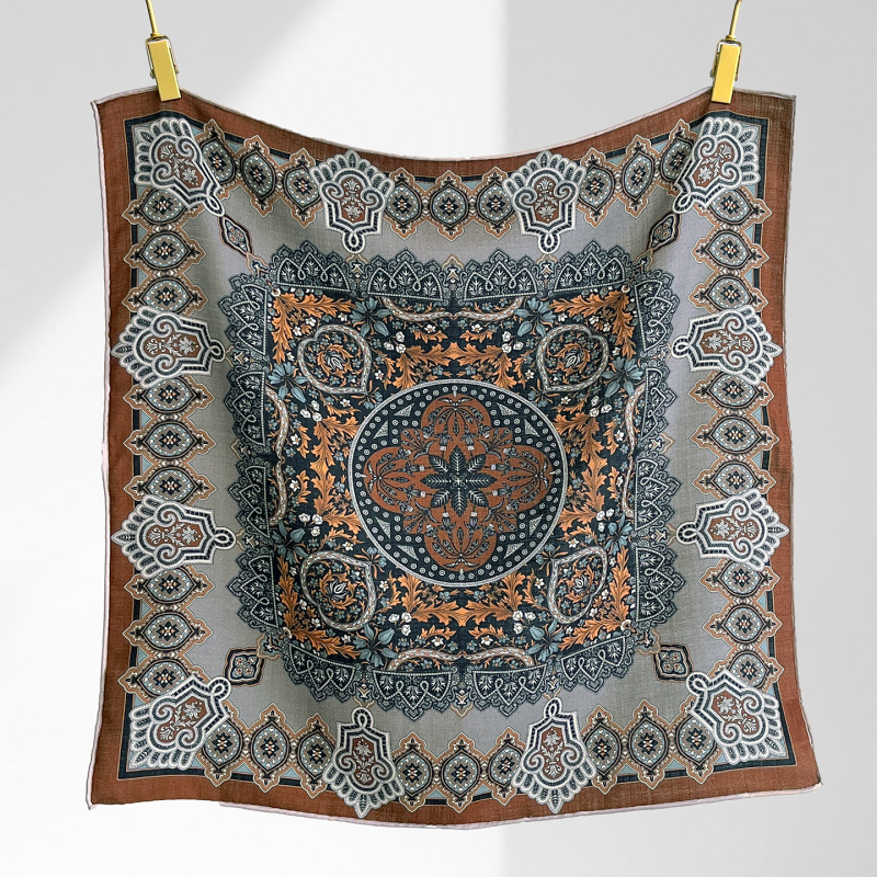 Ženski šal od svile i vune, kvadratnih 65×65 cm, 2025 novi stil, elegantan visokokvalitetan šal za vrat