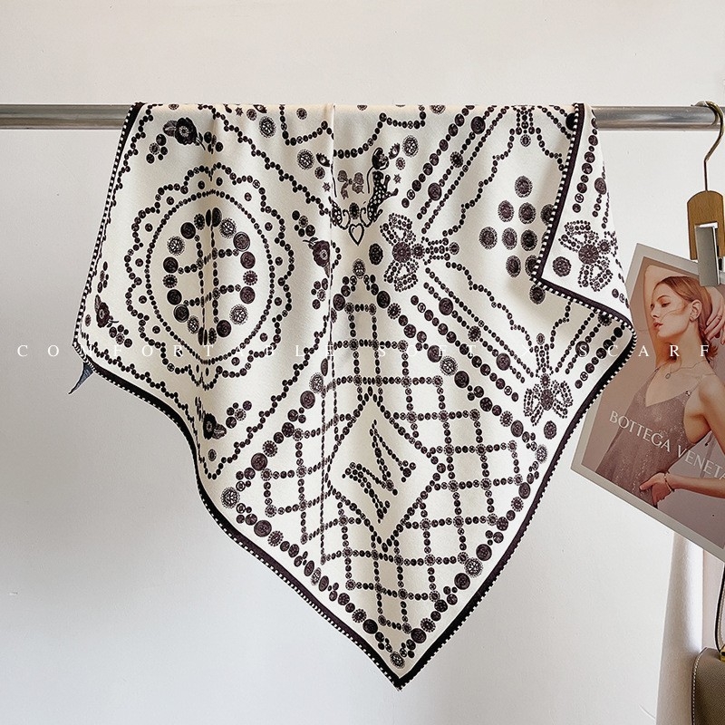 Ženski šal od svile i vune, kvadratnih 65×65 cm, 2025 novi stil, elegantan visokokvalitetan šal za vrat