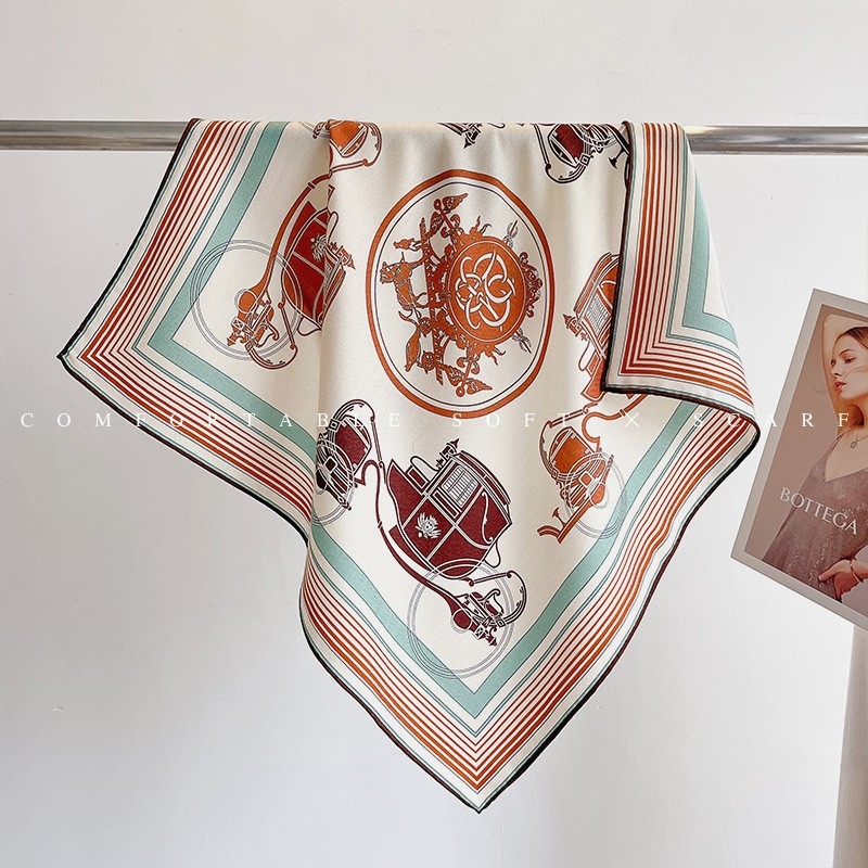 Ženski šal od svile i vune, kvadratnih 65×65 cm, 2025 novi stil, elegantan visokokvalitetan šal za vrat