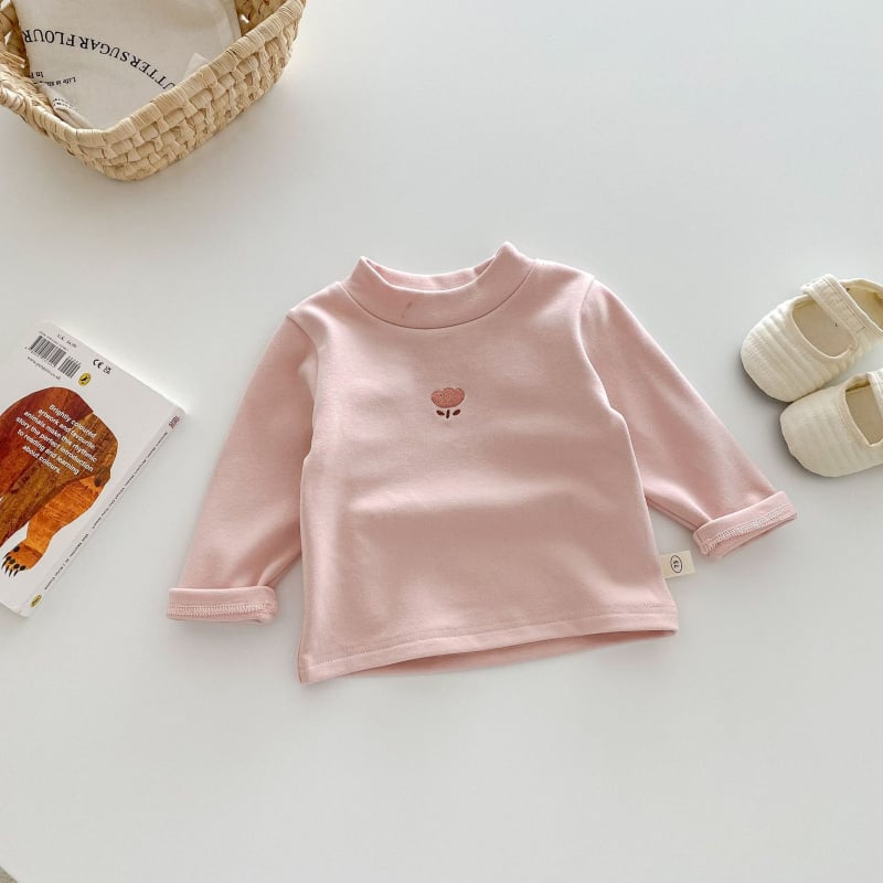 Vaikų termo pagrindinis marškinėlis korėjietišku stiliumi su šildymo pluoštu, ilgos rankovės, žiemai, 91% poliesteris