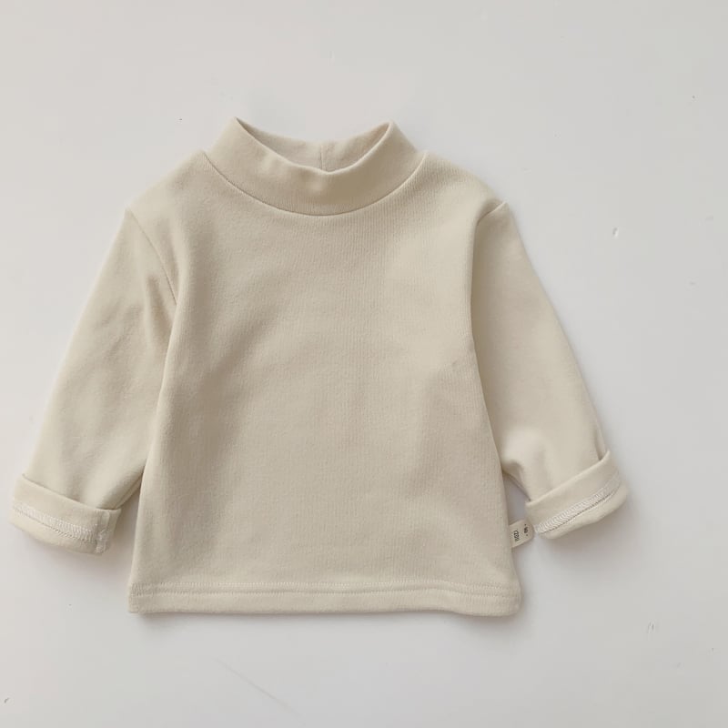 Vaikų žieminis megztinis su fliso pamušalu, Korejos stiliaus, 95% medvilnė, ilgos rankovės, be gobtuvo, amžius 1–3 m, sezona žiema