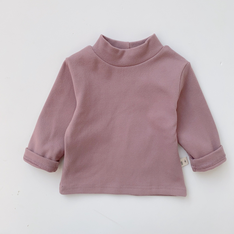 Vaikų žieminis megztinis su fliso pamušalu, Korejos stiliaus, 95% medvilnė, ilgos rankovės, be gobtuvo, amžius 1–3 m, sezona žiema