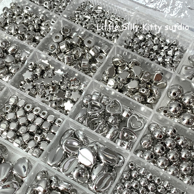 DIY materijal za preplitanje perlica za narukvice i ogrice — perle u oblicima zvijezda, srca i kvadrata s nepravilnim razdjelničkim perlicama; Tip: Univerzalni model; Podrijetlo: Jinhua