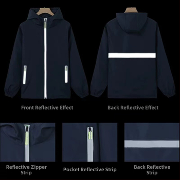 Plāna vēja jaka ar reklāmas logotipu, poliesters, garas piedurknes, rāvējslēdzējs, brīvā piegriezuma