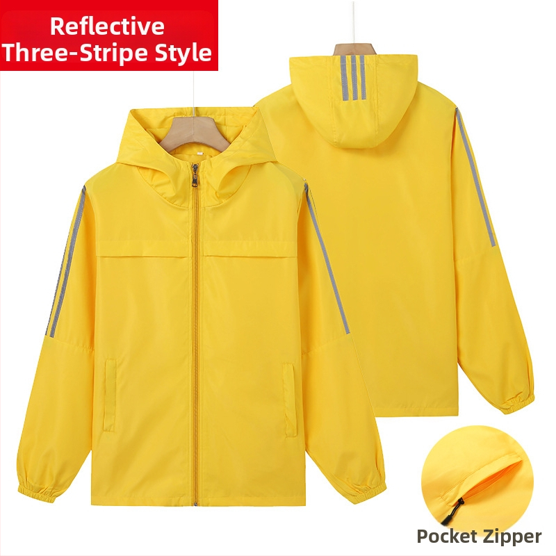 Plāna vēja jaka ar reklāmas logotipu, poliesters, garas piedurknes, rāvējslēdzējs, brīvā piegriezuma