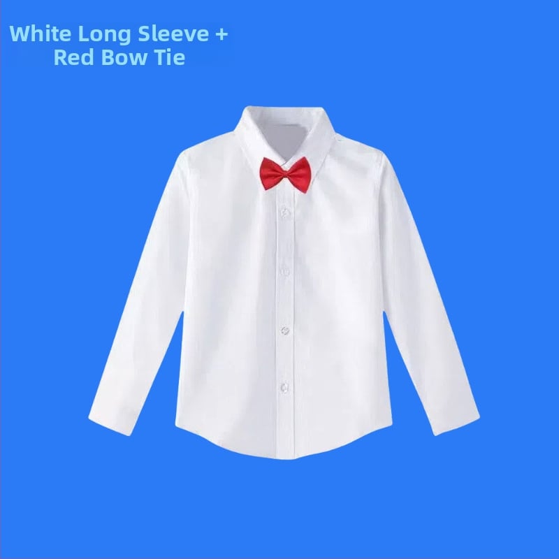 Vaikų ilgomis rankovėmis mokyklinė marškinėliai, korėjietiško stiliaus, švelnus audinio apdorojimas, medvilnės 30% mišinys, žiema 2025