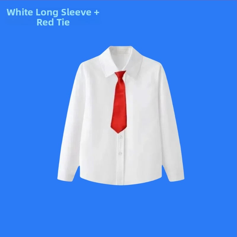 Vaikų ilgomis rankovėmis mokyklinė marškinėliai, korėjietiško stiliaus, švelnus audinio apdorojimas, medvilnės 30% mišinys, žiema 2025