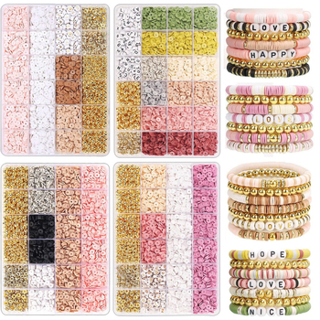 DIY set nakita za djecu – perle od meke gline, završni premaz pečenjem, kružni uzorak, INS stil