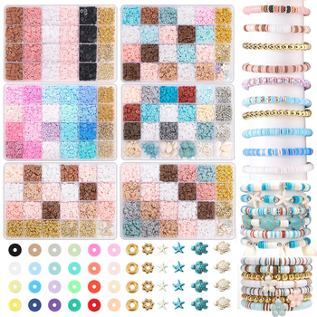 DIY set nakita za djecu – perle od meke gline, završni premaz pečenjem, kružni uzorak, INS stil