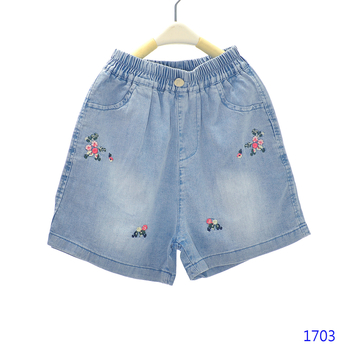 Vaikų džinsiniai šortai, 80% medvilnė, švelnus paviršius, vidurio juosmens su elastine juostele, vasaros stilus