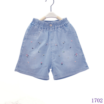 Vaikų džinsiniai šortai, 80% medvilnė, švelnus paviršius, vidurio juosmens su elastine juostele, vasaros stilus